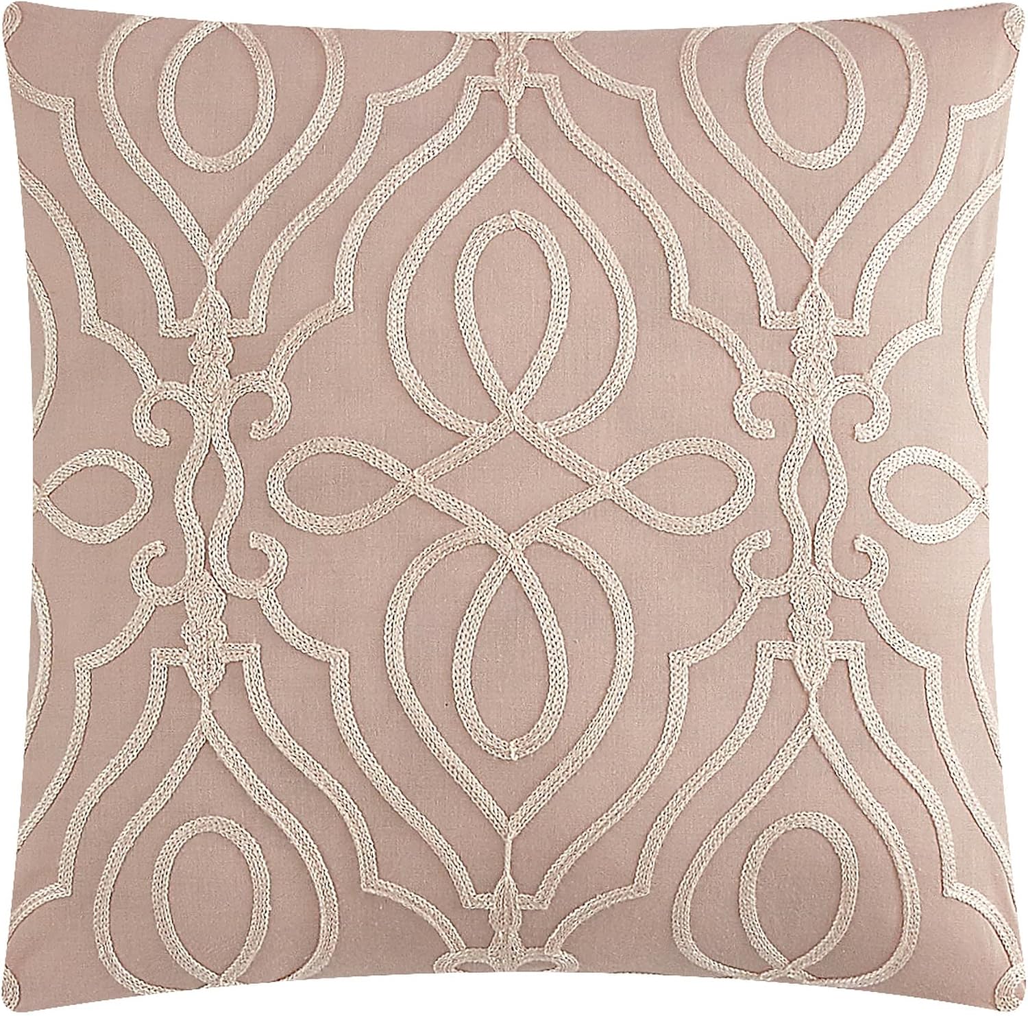 Chic Home Blush Bed in a Bag Comforter Set, King Size (5 Pieces), New York & Company Trinity - Polyester Bedding with Jacquard Interlaced Pattern - Comforter, Pillow Shams and Decorative Pillows