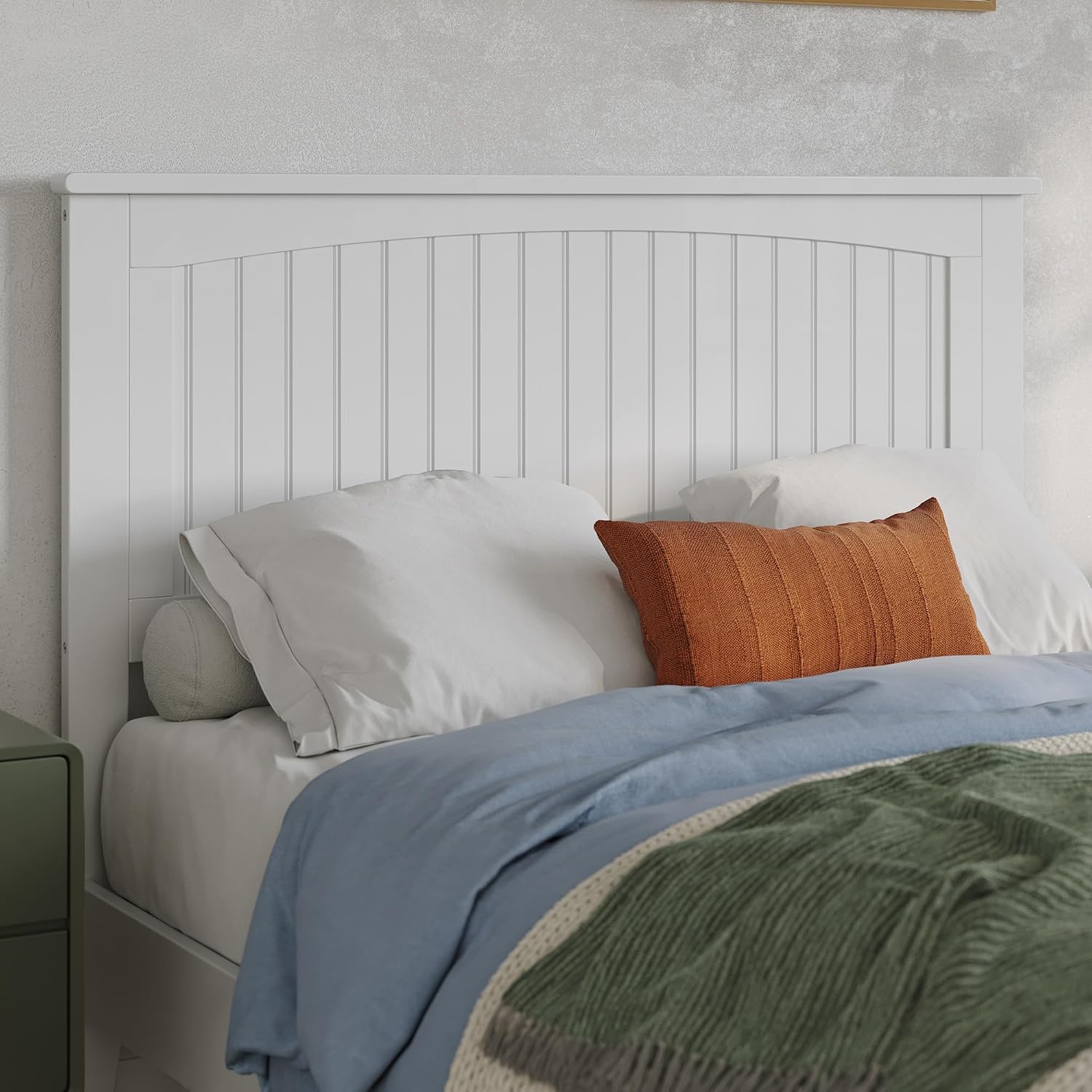 AFI, Nantucket Full Solid Wood Panel Headboard, White