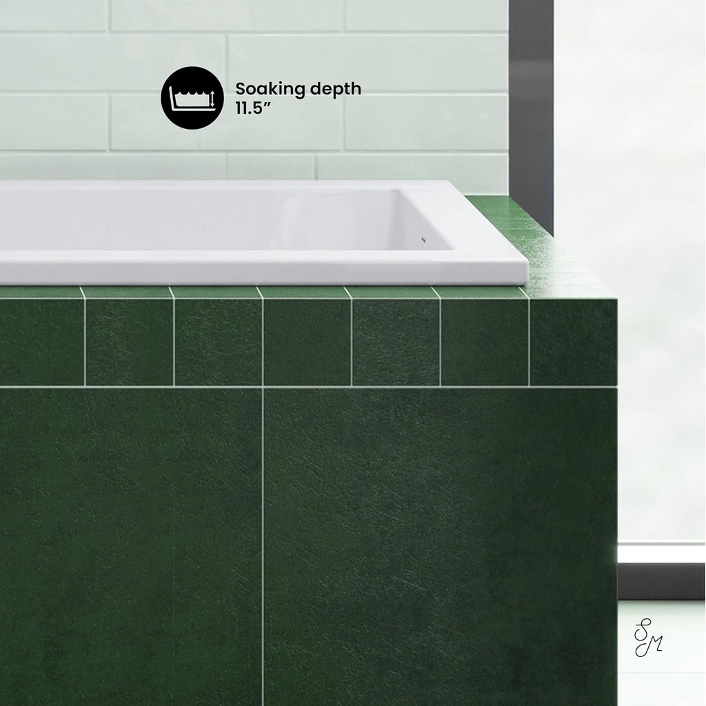 Swiss Madison Voltaire 48' x 30' Reversible Drain Drop-In Bathtub