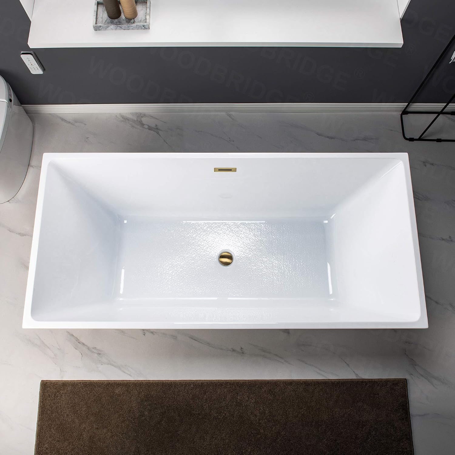 WOODBRIDGE B0003-BG-Drain &O Bathtub, White