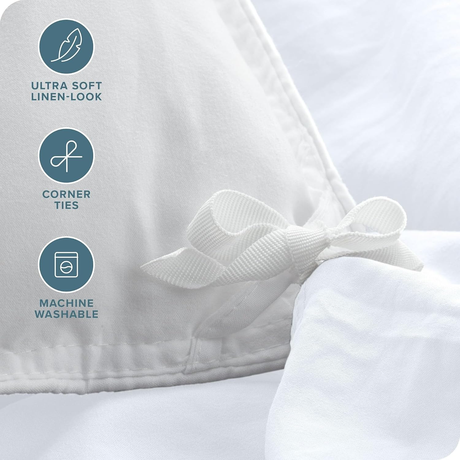 Premium 5-Piece Twin Size Duvet Cover Set – 800 Thread Count Pima Cotton, Heavyweight Fabric, Zipper Closure & Corner Ties, Ultra Soft & Durable (White)