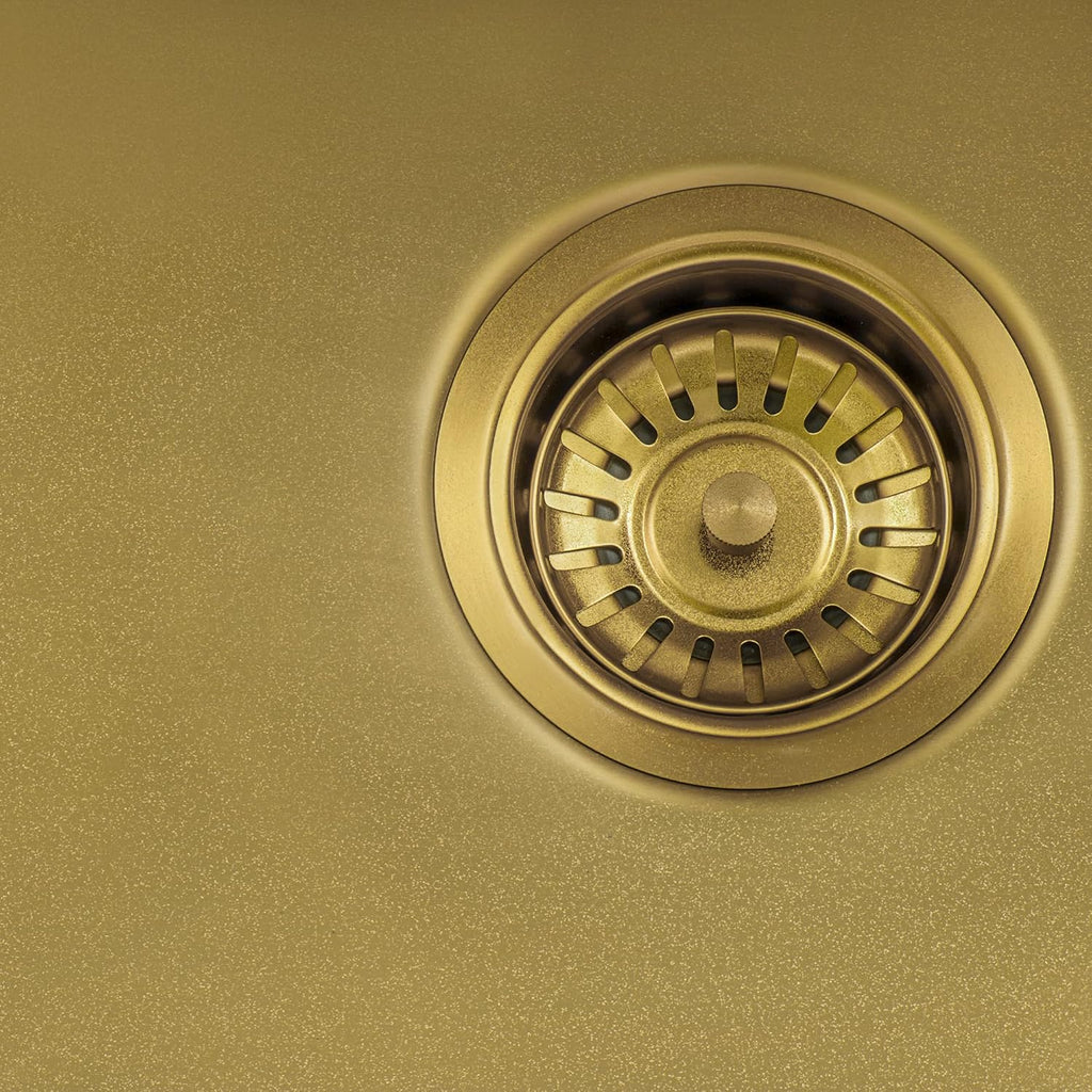 Ruvati 27-inch Undermount Satin Brass Matte Gold Stainless Steel Kitchen Sink 16 Gauge Single Bowl - RVH6127GG