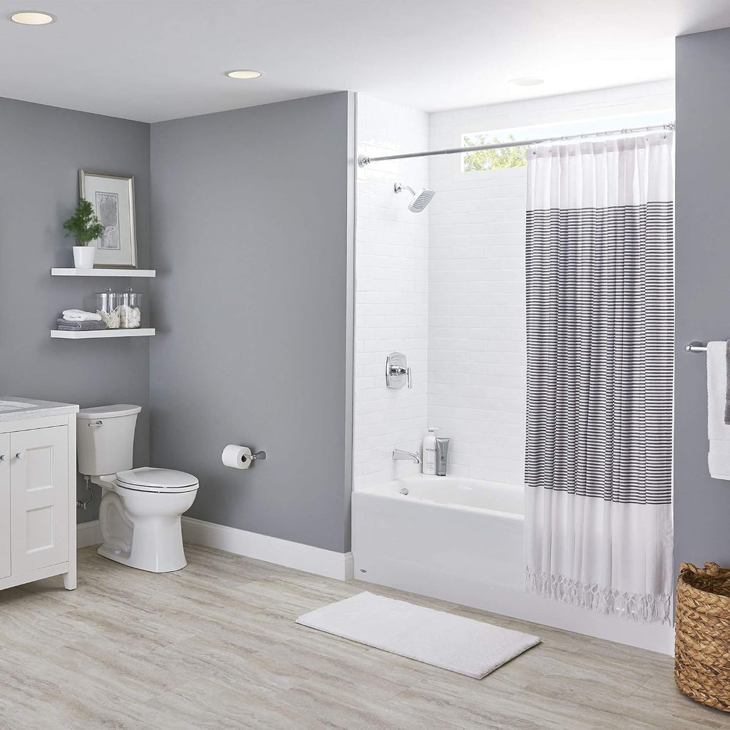 American Standard 2392202.020 Princeton 60 in. x 30 in. Americast Above-Floor Rough-In Bathtub with Left Drain and Built-In Overflow, White