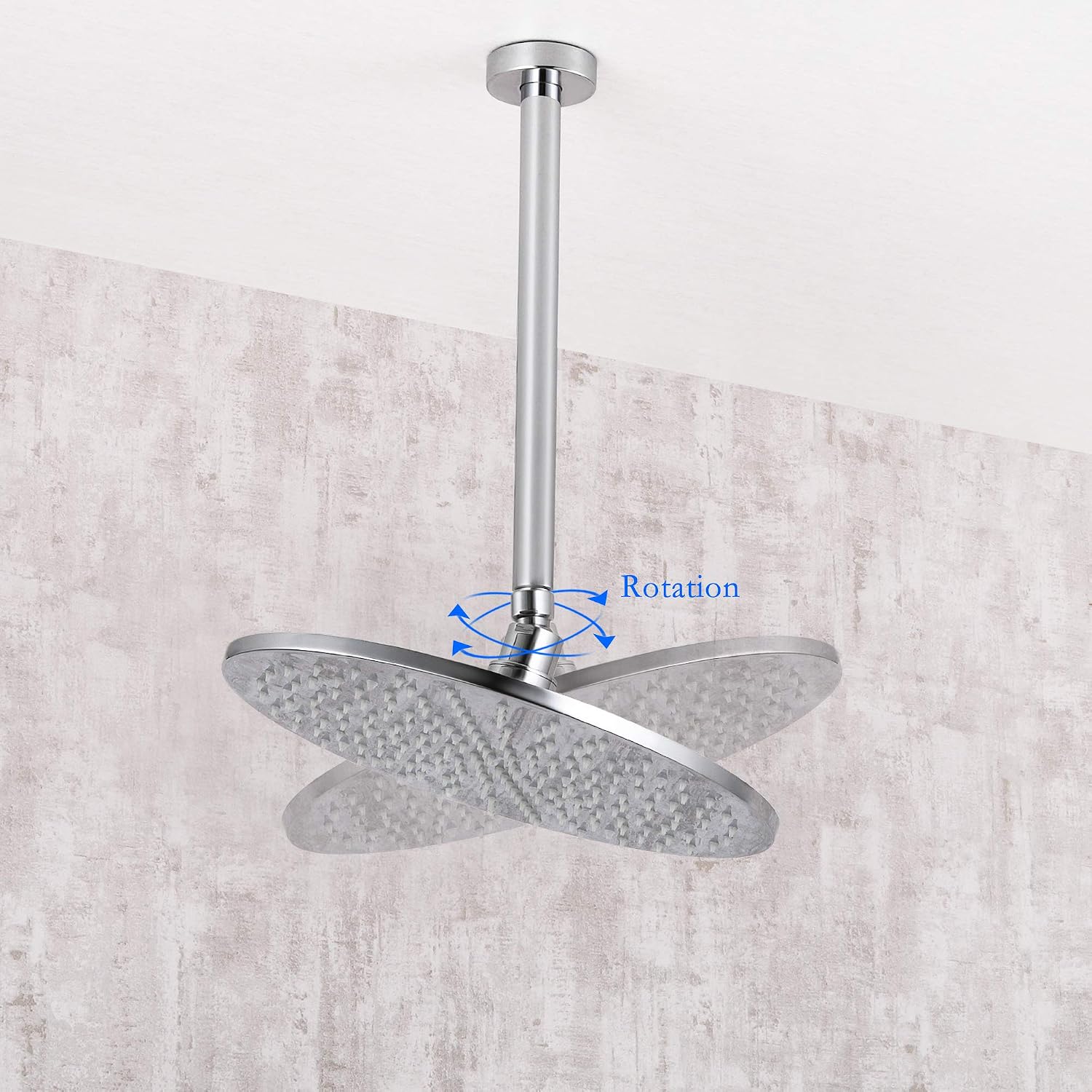 LED Shower Faucet Set Complete Bathtub Combo withy Spray Bathroom 8 Inch Ceiling Round Rain Shower Fixture with Handheld Kit