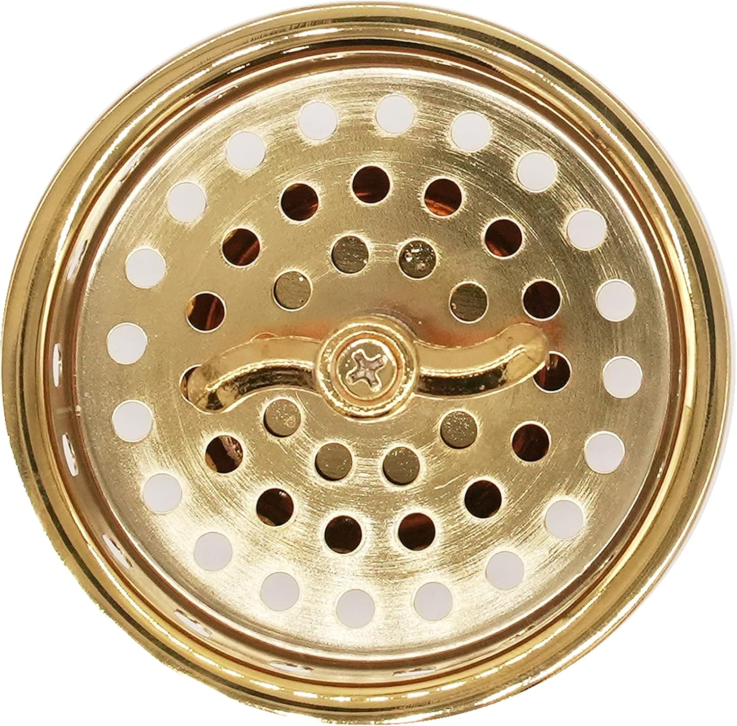 Westbrass CO2175-01 Combo Pack 3-1/2' Wing Nut Twist Style Large Kitchen Sink Basket Strainer and Waste Disposal Drain Flange with Stopper, Polished Brass