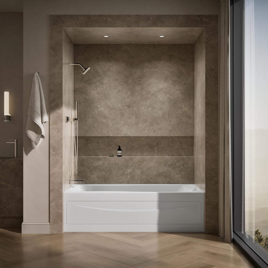 Kohler 1259-LA-0 Mariposa® 72' x 36' alcove bath, left drain, White