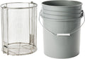 Dip N' Drain – Stainless Steel Part Cleaning Strainer Basket for 5-Gallon Buckets (Bucket Included) | 1/4″ Mesh, Swing Handle, Perfect for Mechanics, Auto Parts, Garage, Shop & Home Workshop Cleaning