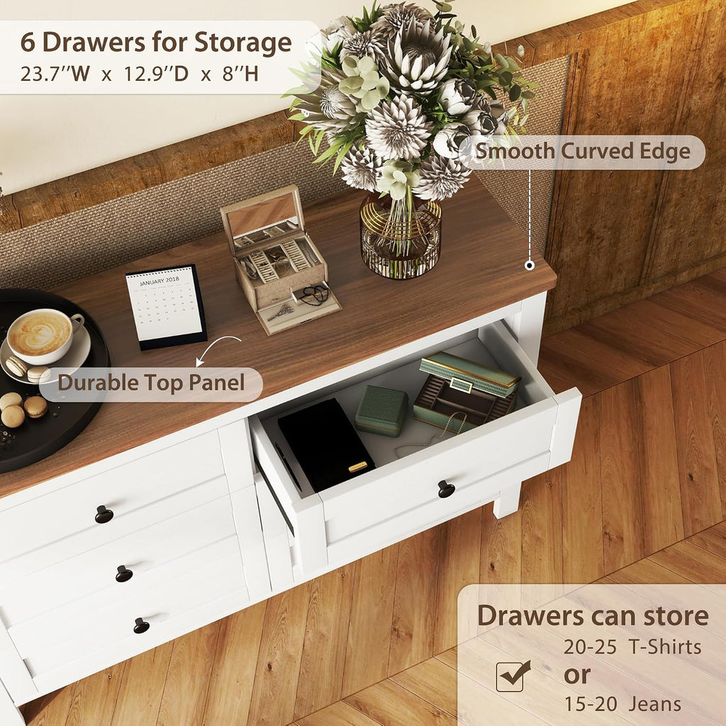 3-Pieces Bedroom Sets, Queen Size Farmhouse Platform Bed with Cabinet and Nightstand, Wood Bedroom Furniture Set with Storage Headboard, No Box Spring Needed (White+Brown/78)