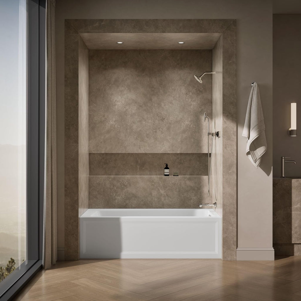 Kohler 1948-RA-0 Archer® 66' x 32' alcove bath, right drain, White