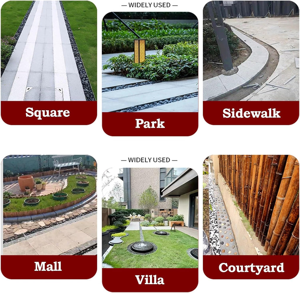 Trench Drain with 304 Stainless Steel Grate,French Drain Kit for Yard,Pebble Filling,Convenient Assembly,for Yard Concrete Garden