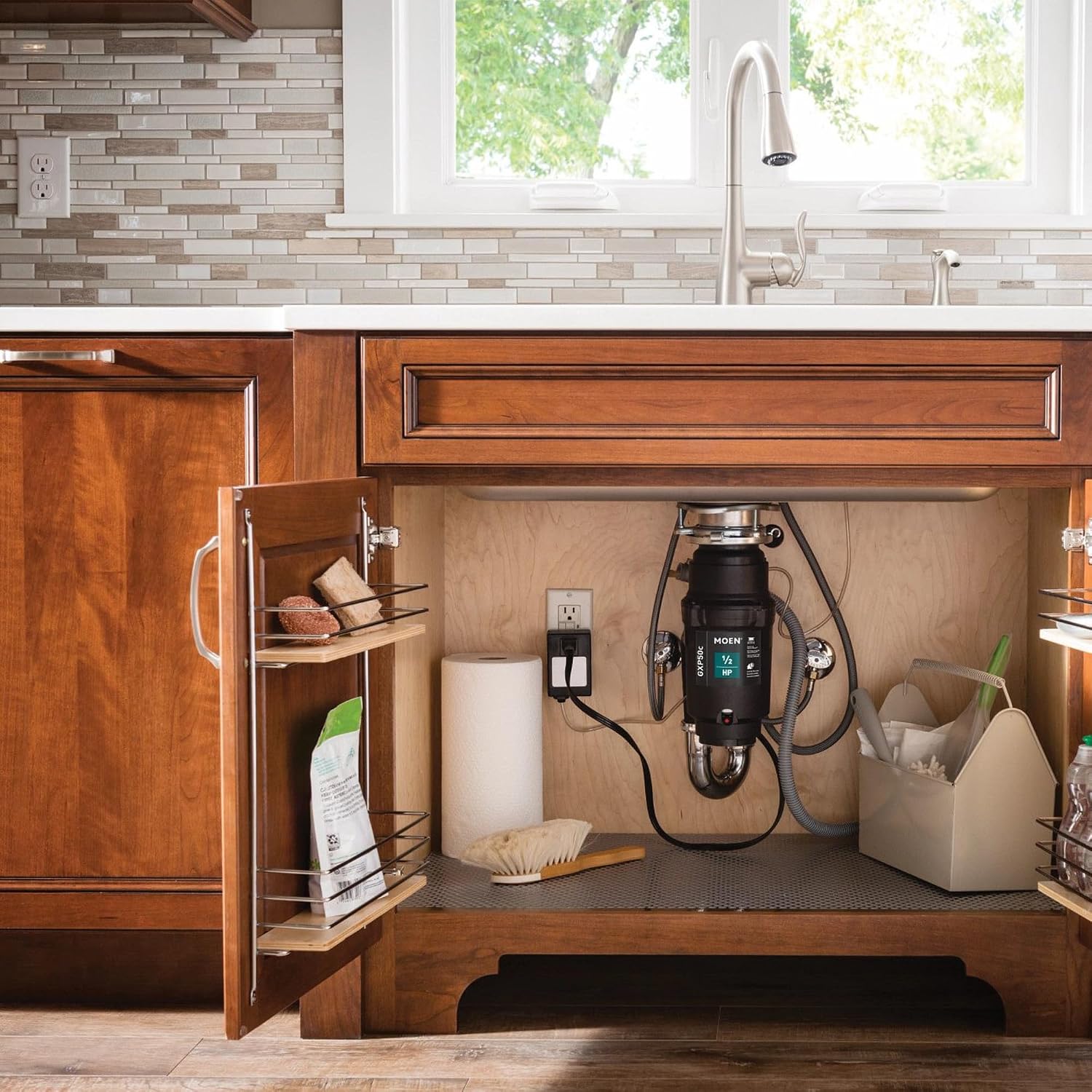 Moen Prep Series PRO Continuous Feed Compact Garbage Disposal for Kitchen Sink with Power Cord, GXP50C