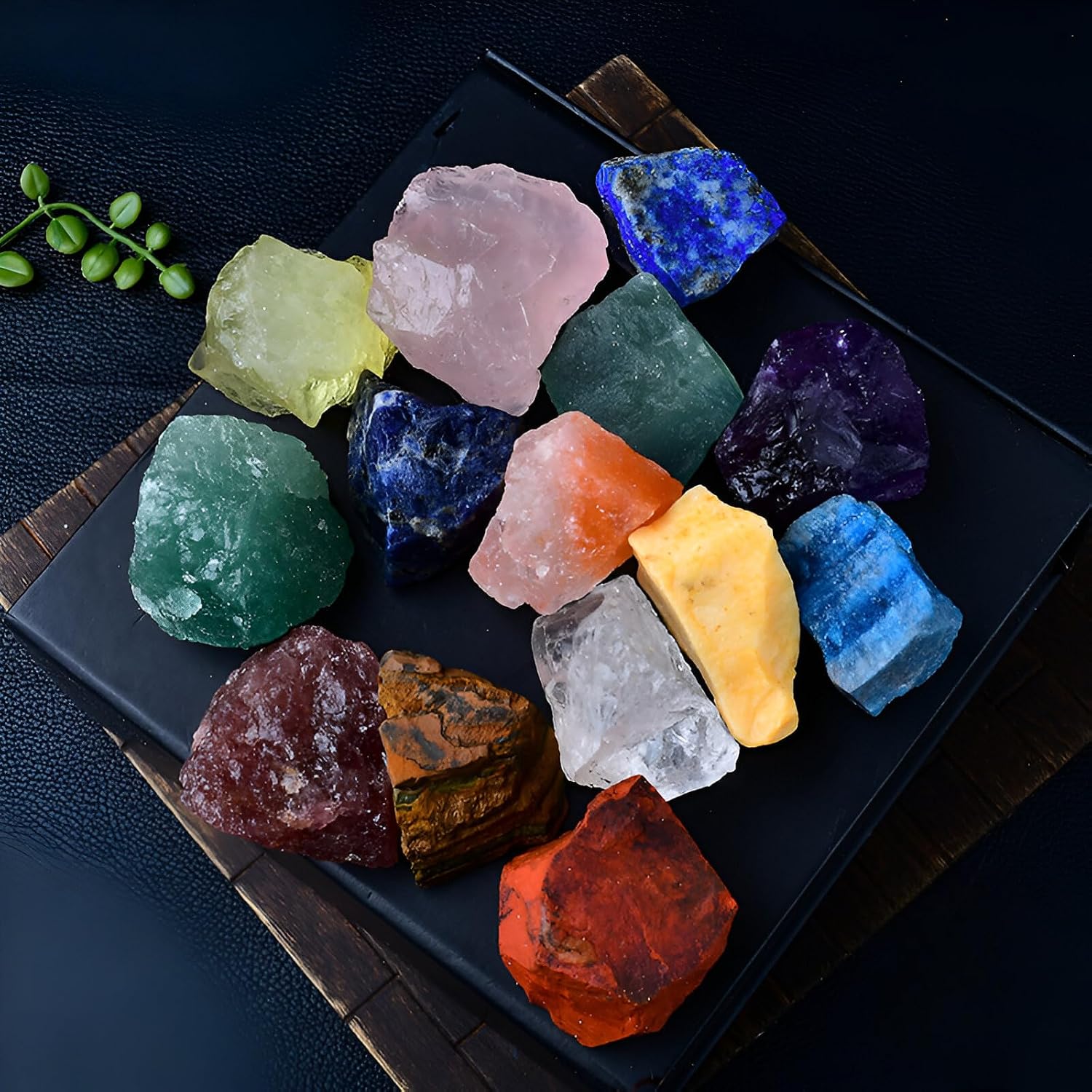 15.75 Inch-Tabletop Ceramic Fountain&5 Tiers of Flowing Water&Zen+Free 10 Crystals-Suitable for Indoor Meditation&Landscape&Good Luck-Fogging&LED Color Lights&Tea Pot