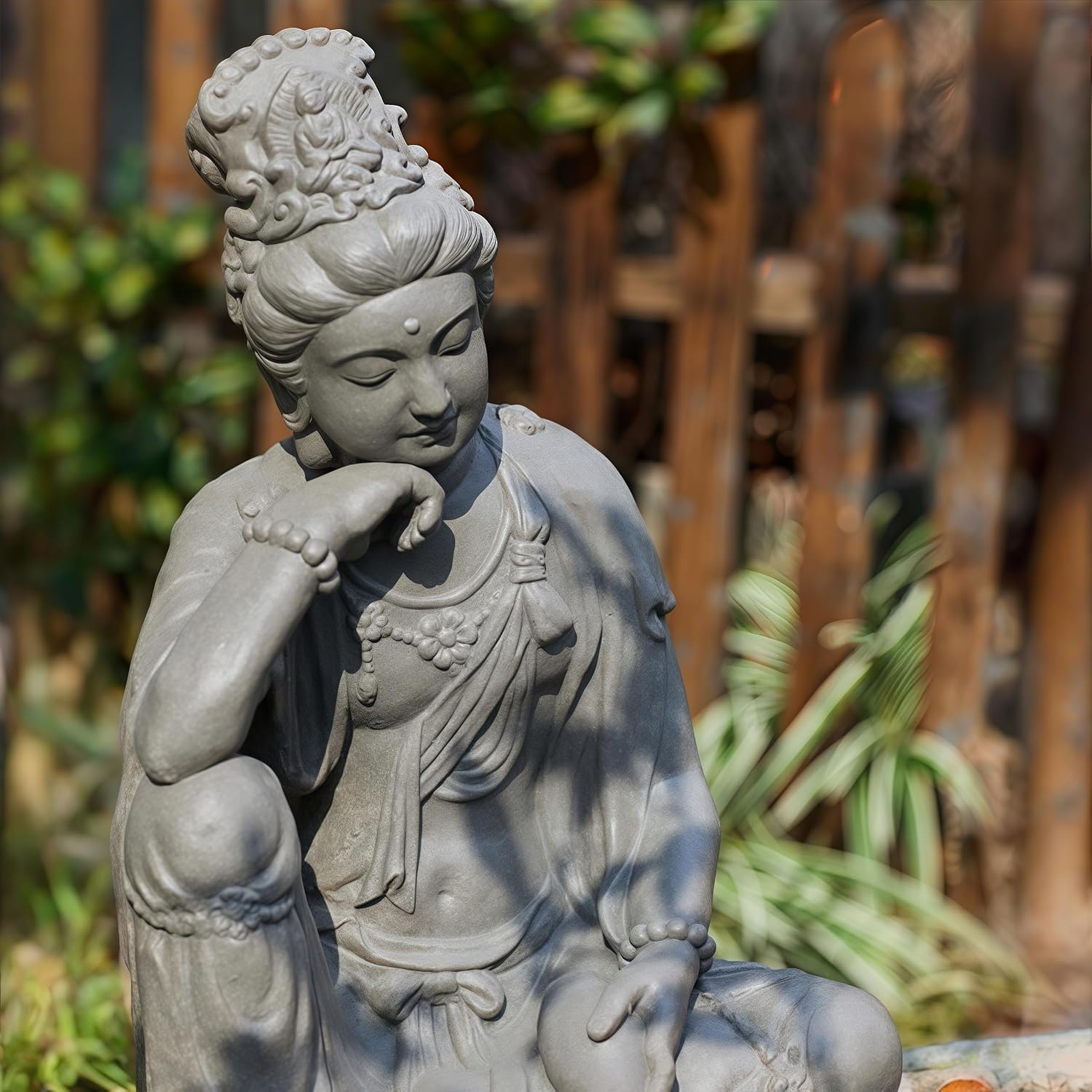 Outdoor Water Fountain Outside, Guan Yin Buddha Garden Fountain, Quan Yin, Kwan Yin, Quan Am, Kuan Yin, Female Buddha Statue, Chinese Decor & Gifts, Chinese New Year Decoration (D)