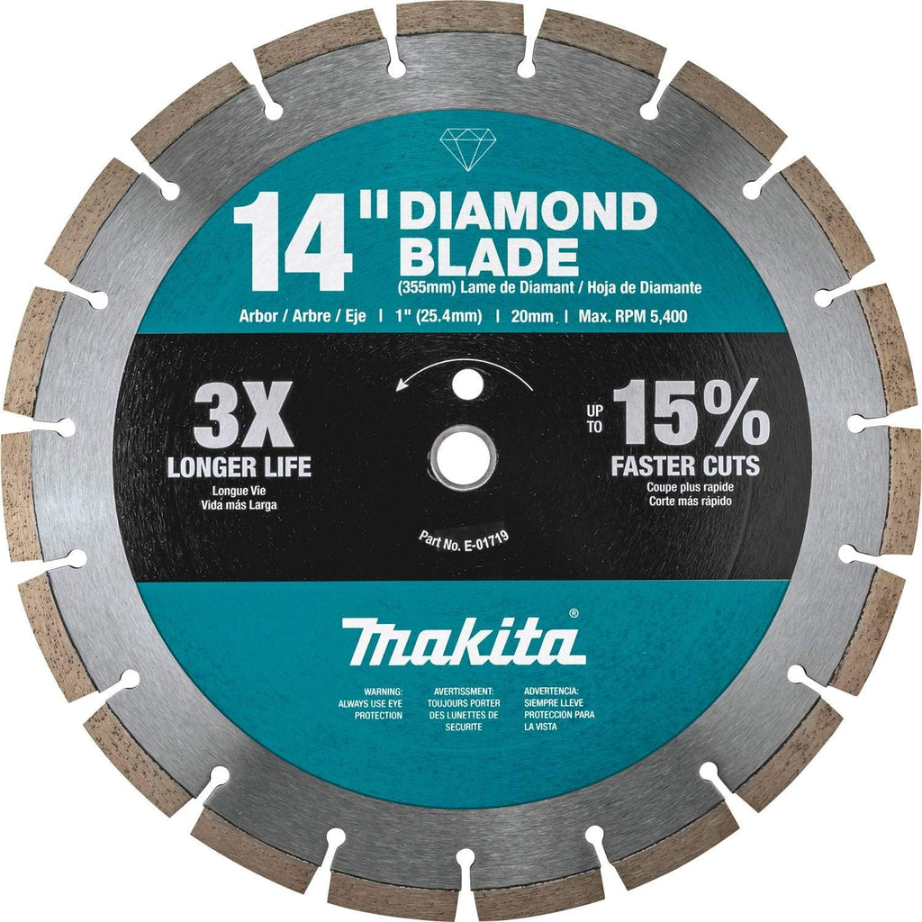 Makita B-69646 14' Diamond Blade, Segmented, General Purpose, Contractor 3/Pk