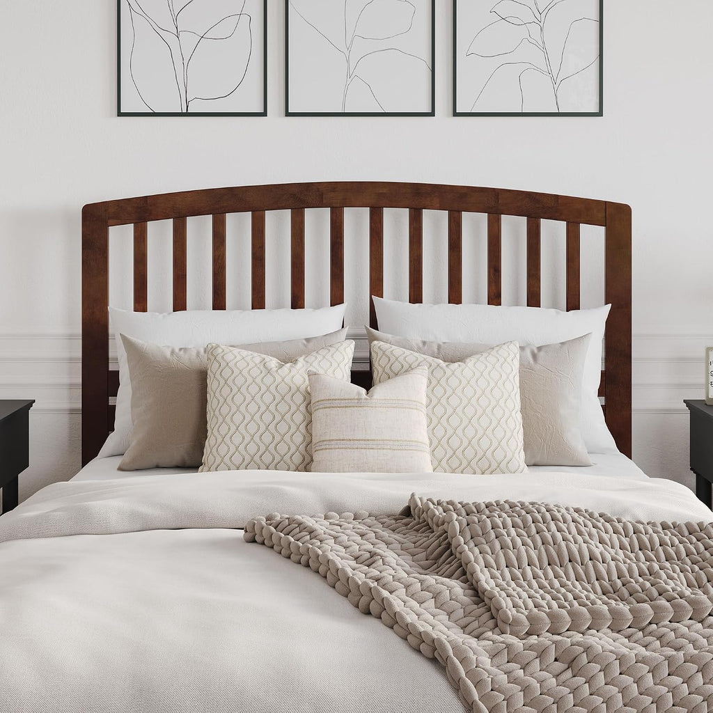 AFI, Richmond Slatted Queen Solid Wood Headboard, Walnut