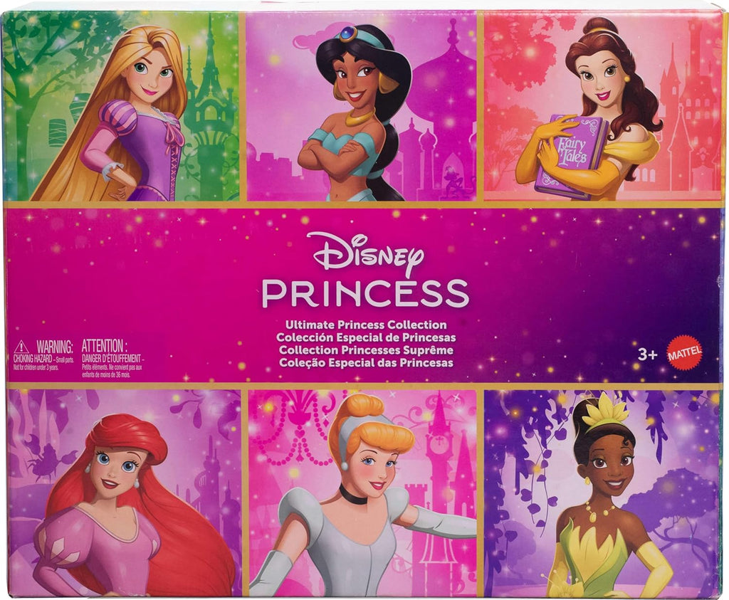 Mattel Disney Princess Ultimate Princess Collection with 13 Fashion Dolls in Sparkling Clothing & Accessories, Poseable, Inspired by Movies