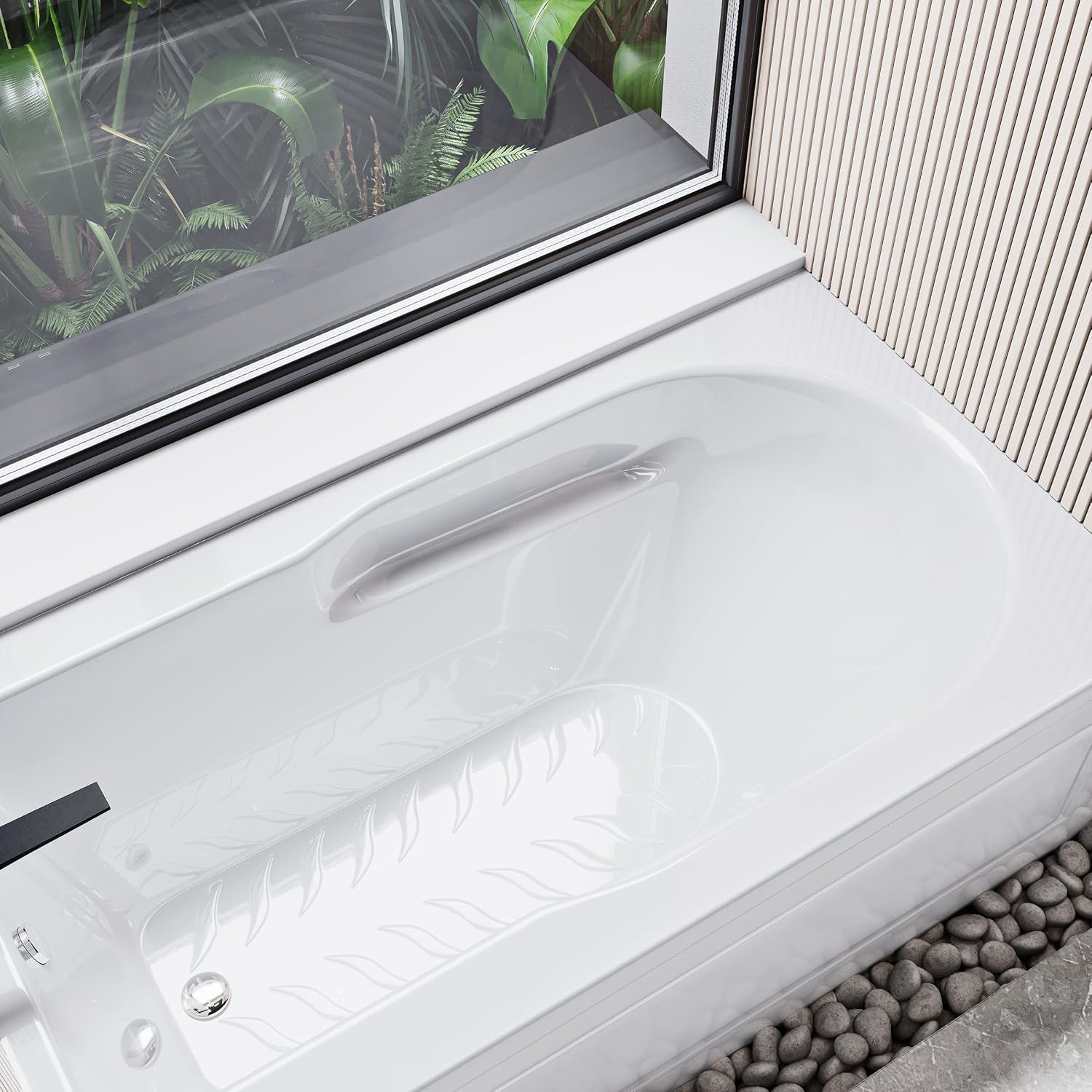Concorde 60' x 30' Left-Hand Drain Alcove Bathtub with Apron and Armrest