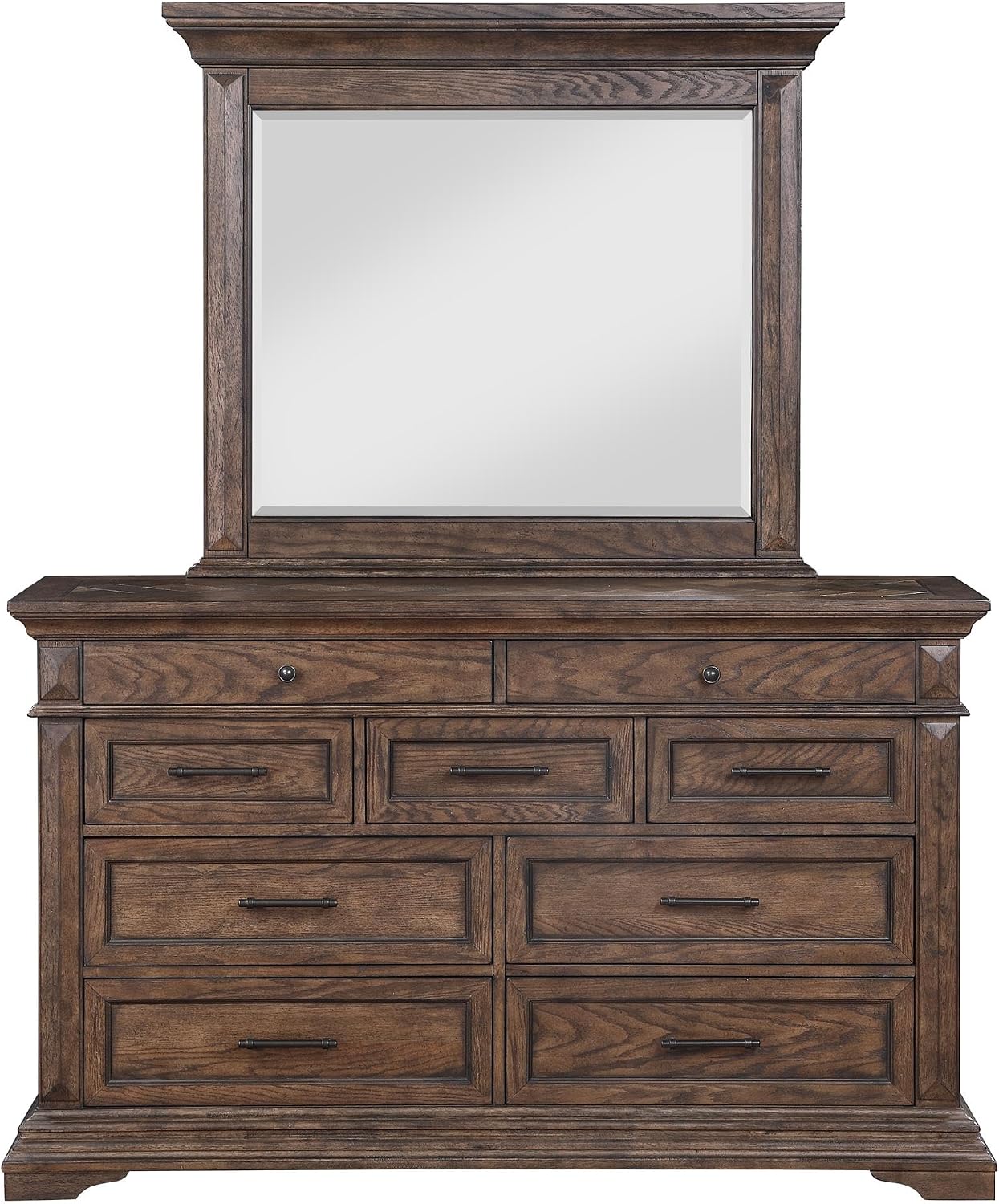 New Classic Mar Vista 4-Piece Wood Queen Bedroom Set with Nightstand in Walnut