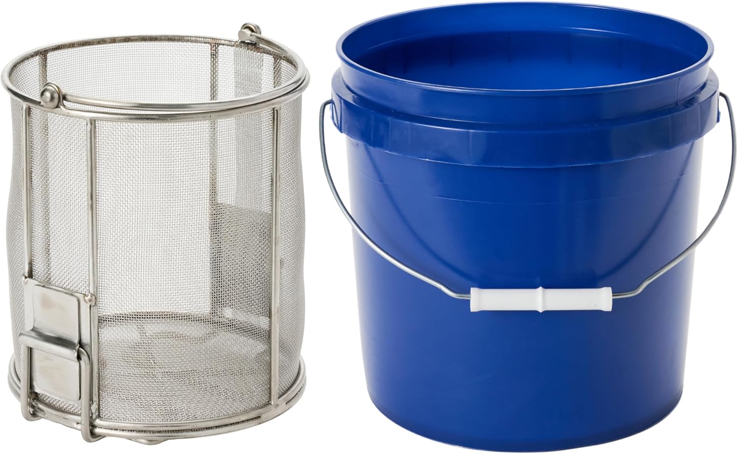 Dip N' Drain – Stainless Steel Part Cleaning Strainer Basket for 2-Gallon Buckets (Bucket Included) | 1/32″ Mesh, Swing Handle, Perfect for Mechanics, Auto Parts, Garage, Shop & Home Workshop Cleaning