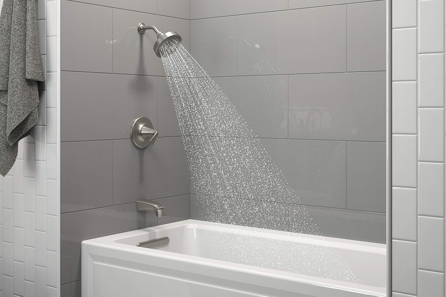 KOHLER K-7272-BN Clearflo Slotted Overflow Bath Drain, Toe-Tap Stopper, Above- or Through-the-Floor Placement, Ball-Joint for Easy Installation, Sleek Design, 4.5 pounds, Vibrant Brushed Nickel