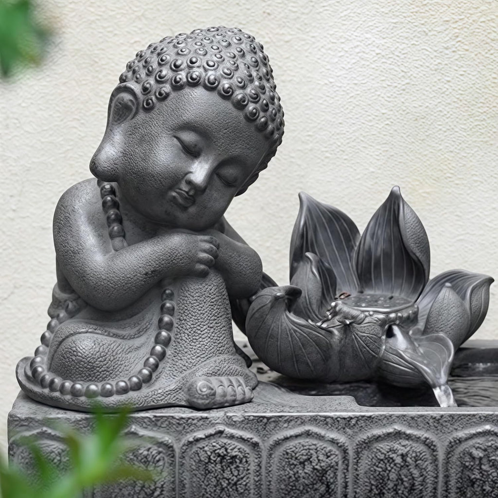 Outdoor Water Fountain Outside, Garden Fountain, Buddha Statue Outdoor/Indoor for Home, Buddha Decor & Gifts, Buddah, Buda, Budda, Buddhas, Chinese Decor & Gifts, Feng Shui