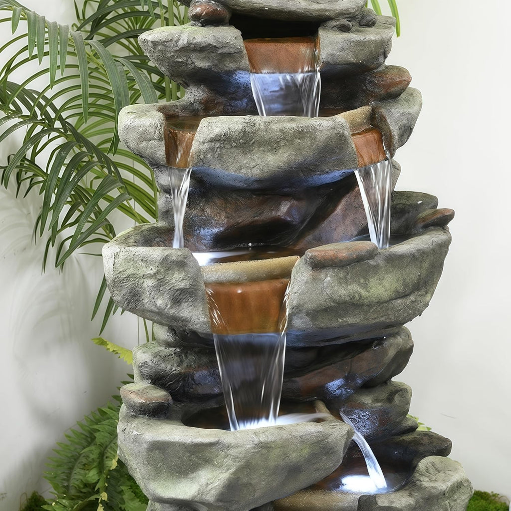 Top Outdoor Water Fountain Outside, Garden Water Fountain Decor for Gardens, Landscaping, Patios, Lawns (Large)