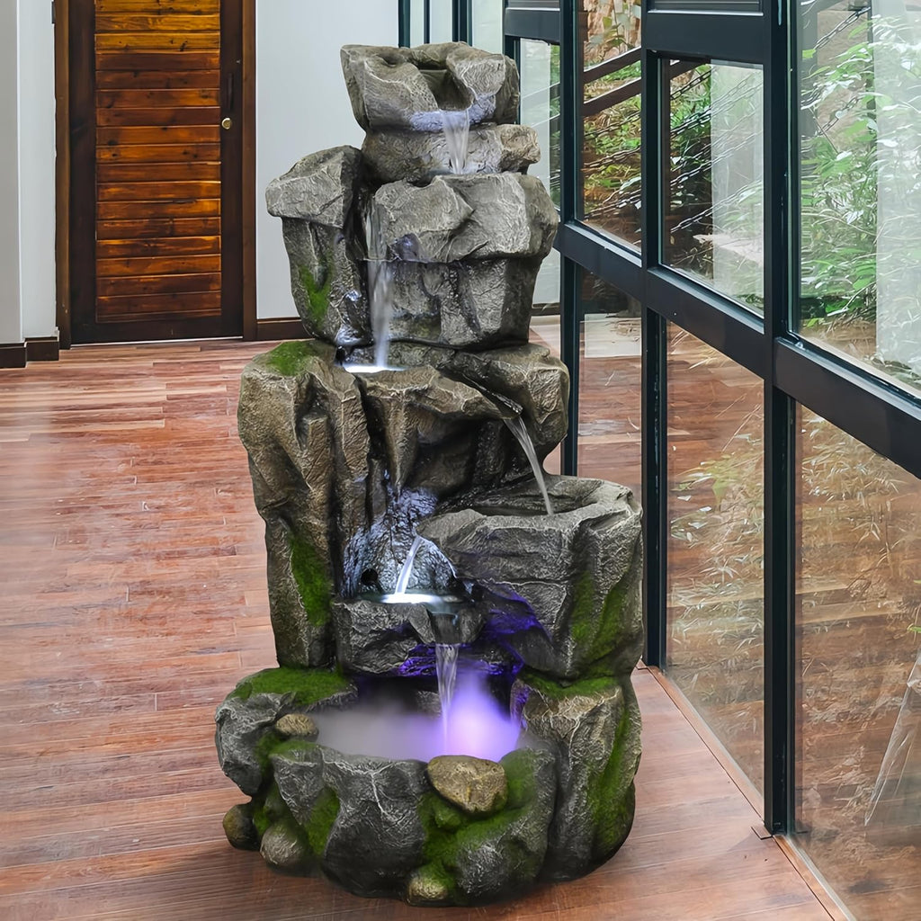 Top Outdoor Water Fountain Outside, Garden Water Fountain Decor for Gardens, Landscaping, Patios, Lawns (Large)