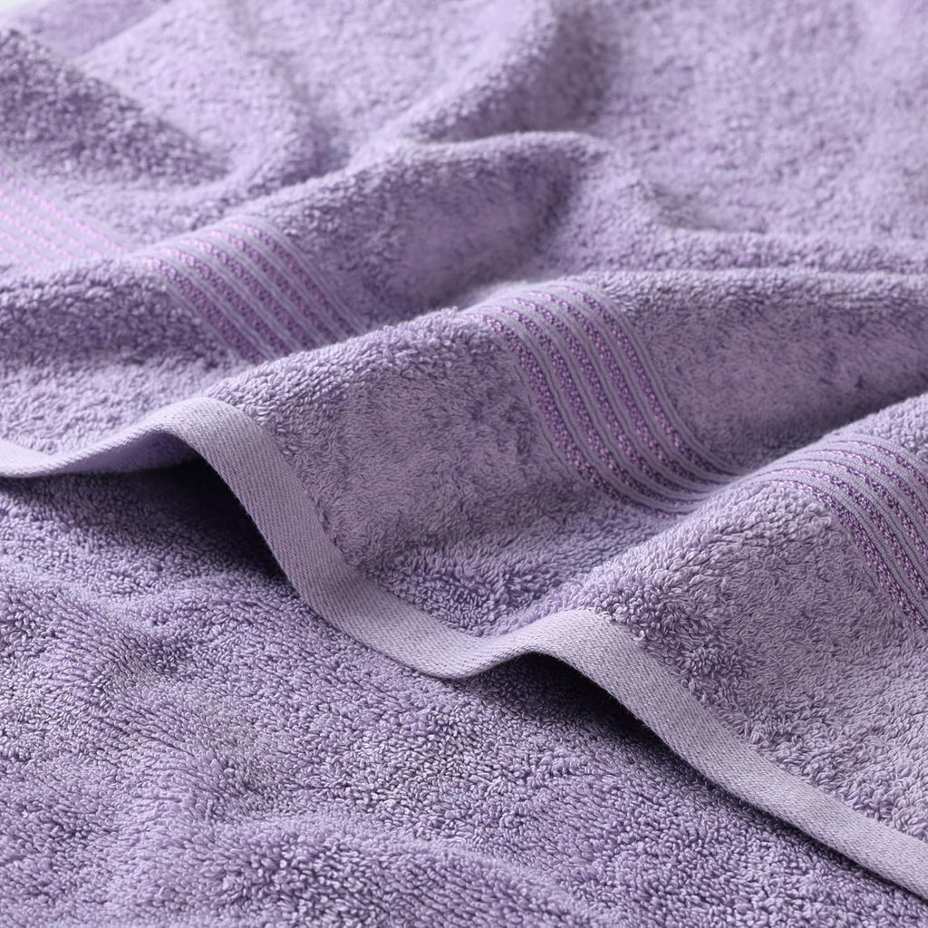 Superior Egyptian Cotton 12-Piece Towel Set, Assorted Towels for Home Bathroom, Decor Essentials, Includes 4 Bath, 4 Hand, 4 Face Towels/Washcloths, Quick Dry, Absorbent, Royal Purple