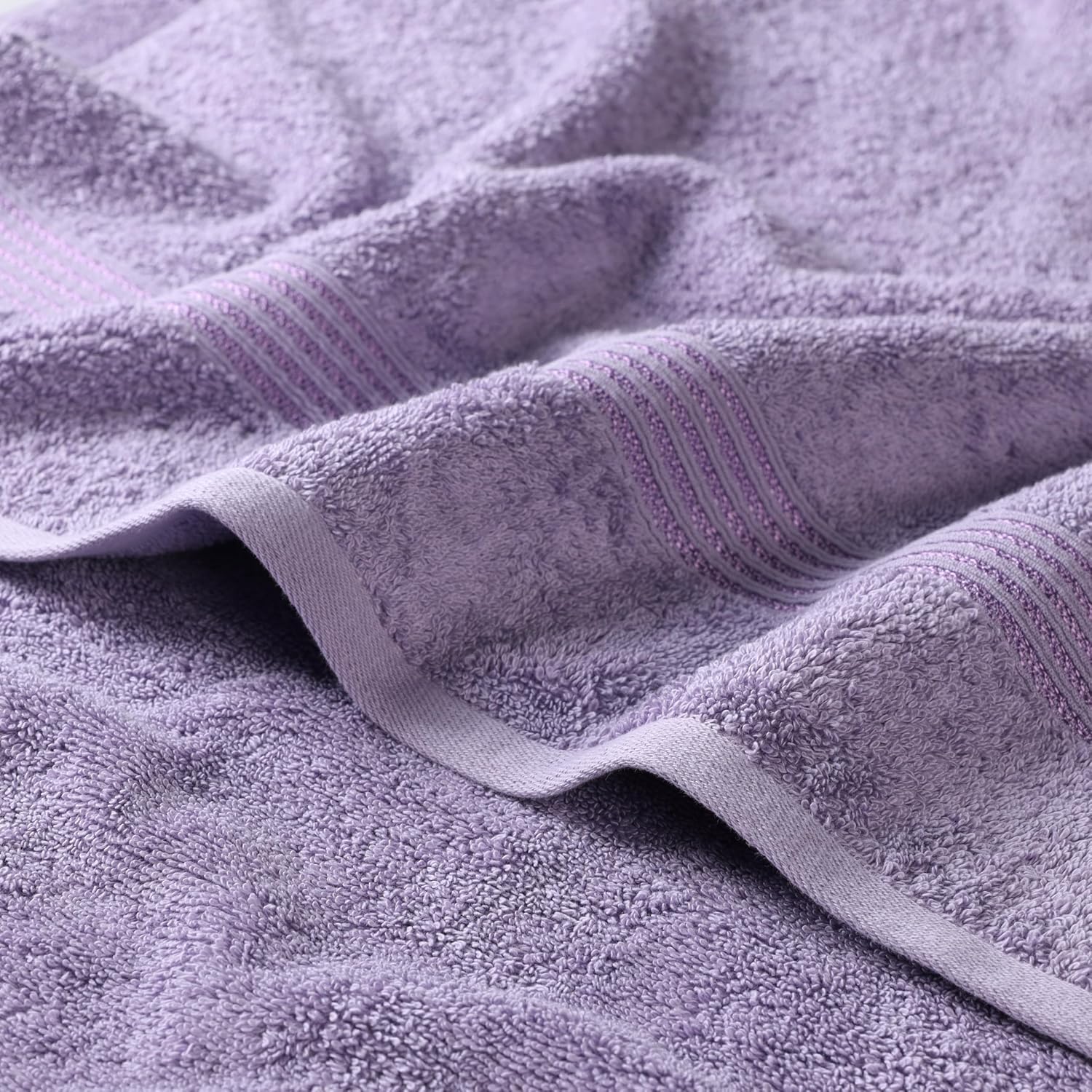 Superior Egyptian Cotton 12-Piece Towel Set, Assorted Towels for Home Bathroom, Decor Essentials, Includes 4 Bath, 4 Hand, 4 Face Towels/Washcloths, Quick Dry, Absorbent, Royal Purple
