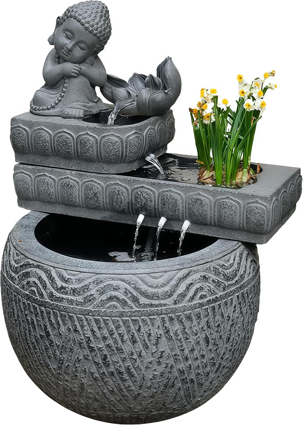 Outdoor Water Fountain Outside, Garden Fountain, Buddha Statue Outdoor/Indoor for Home, Buddha Decor & Gifts, Buddah, Buda, Budda, Buddhas, Chinese Decor & Gifts, Feng Shui