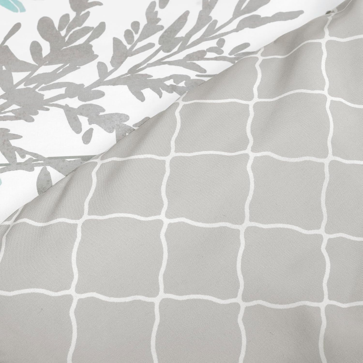Lush Decor Aprile Soft Reversible Floral Comforter Set, 8 Piece Set, Queen, Blue & Gray - Floral Bedding Set - Queen Sized Comforter Full - Blue Gray Bedding - Spring Home Decor - Cottage - Farmhouse