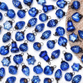 IndianShelf 300 Pieces Blue Glass Vintage Christmas Ornaments Mini Bulk Decorative Ornaments for Halloween, Christmas Tree, New Year, Valentine Day, Holidays, Event and Wedding (25 * 12 Boxes)