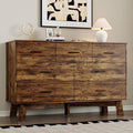 BORNOON Dresser for Bedroom with 7-Drawer, 47.2' Wide Modern Chest of Drawers with Metal Handles, X-Shape Base & Adjustable Center Leg, Anti-Tip Closet Organizers and Storage