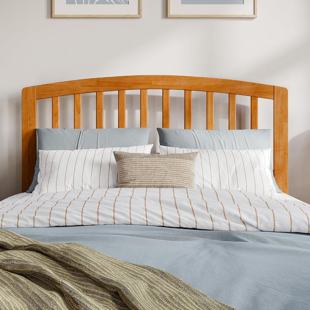 AFI, Richmond Slatted Full Solid Wood Headboard, Light Toffee