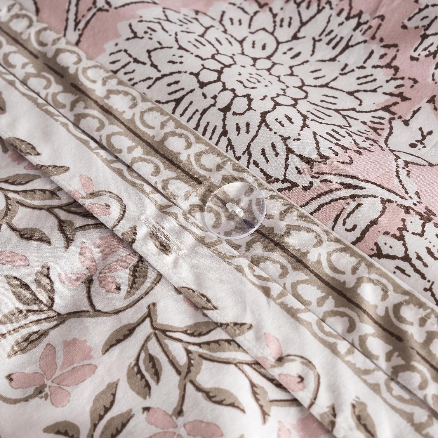 Levtex Home Adare Blush Reversible Twin Duvet Cover Set (68x88in) with 1 Pillow Sham (26x20in) - Floral Bedding - Blush and White - 100% Cotton Twin Size Duvet Cover Set - Soft, Pre-Washed