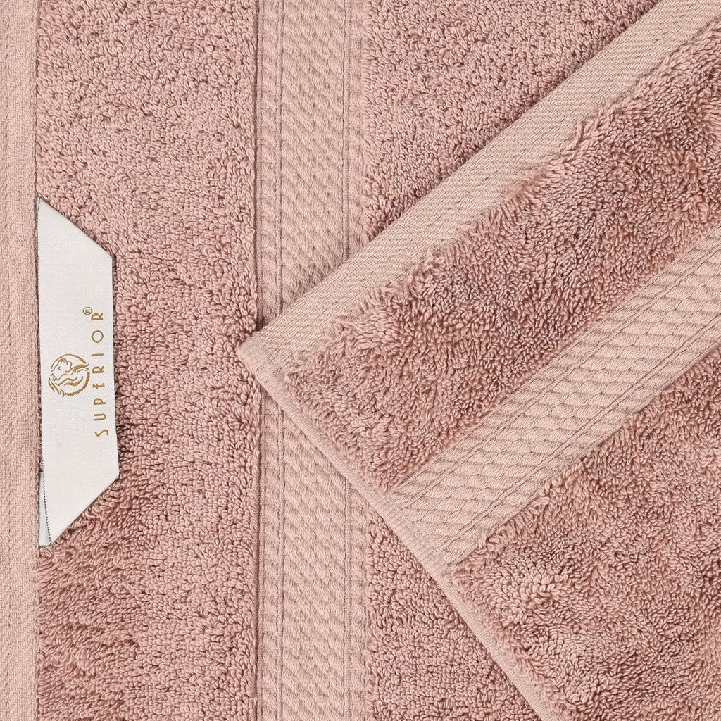 Superior Egyptian Cotton Pile Bath Towels, Ultra Soft Luxury Towel, Thick Plush Essentials, Absorbent Heavyweight, Guest Bath, Hotel, Resort, Spa, Pool, Bathroom, Shower Basics, Set of 4, Muted Mauve