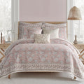 Levtex Home Adare Blush Reversible Twin/Twin XL Quilt Set (68x86in) with 1 Pillow Sham (26x20in) - Floral Bedding - Blush White - Cotton Twin Size Quilt Bedding Set - Lightweight, Soft, Pre-Washed