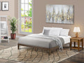 East West Furniture DNP-22-K King Size Platform Bed with 4 Solid Wood Legs and 2 Extra Center Legs - Walnut Finish