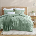 Peri Home 100% Cotton 3-Piece Comforter and Sham Set, King, Sage Chenille Laurel