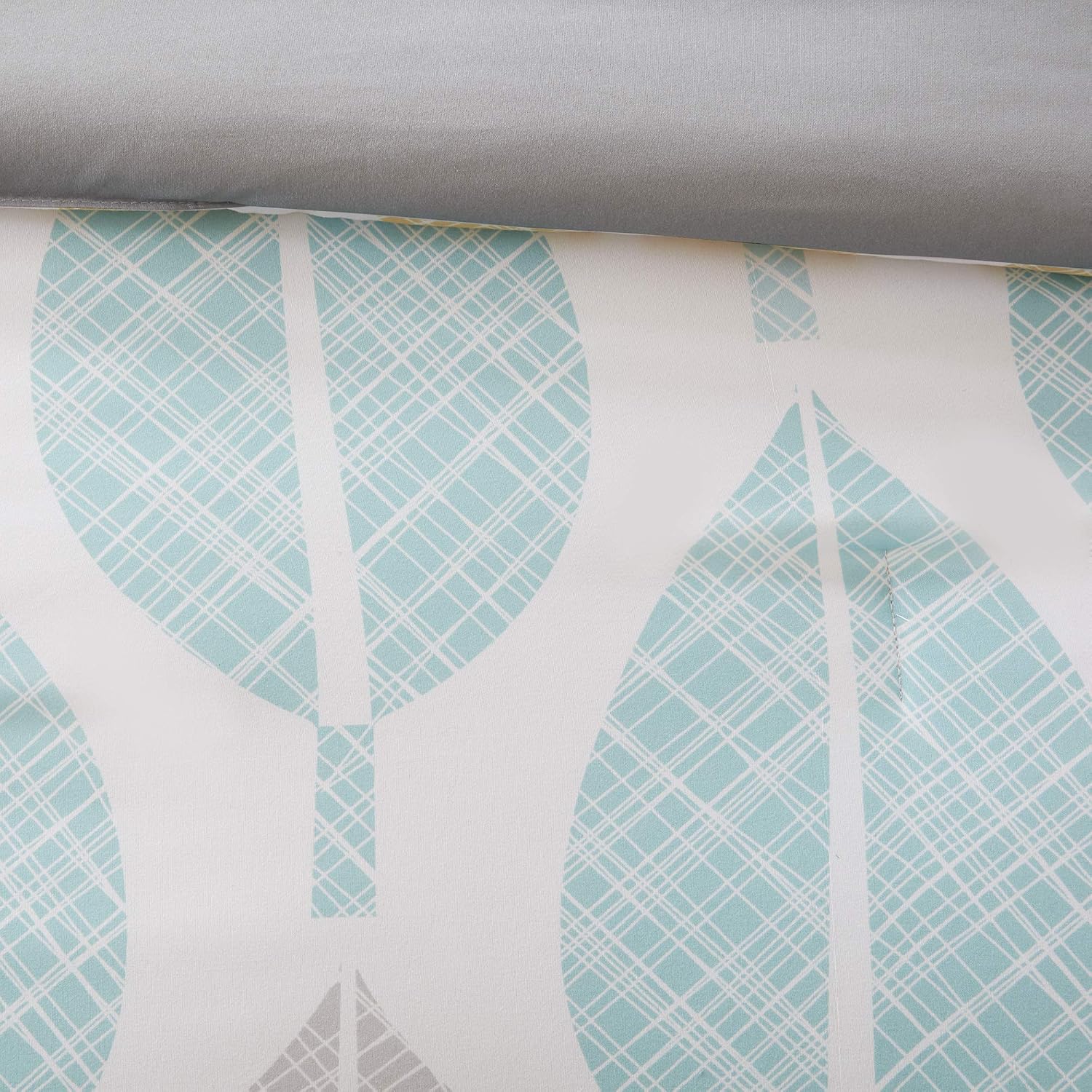Madison Park Essentials Central Park Bed in a Bag Comforter, Vibrant Color Design All Season Down Alternative Cover with Complete Cotton Sheet Set, Queen(90'x90'), Leaf Yellow/Aqua