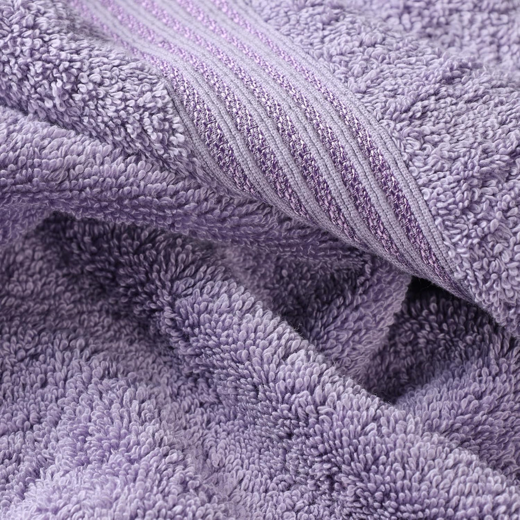 Superior Egyptian Cotton 12-Piece Towel Set, Assorted Towels for Home Bathroom, Decor Essentials, Includes 4 Bath, 4 Hand, 4 Face Towels/Washcloths, Quick Dry, Absorbent, Royal Purple