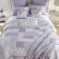 Donna Sharp Lavender Rose- Queen Quilt Set, Measures 90 x 90, Includes 1 Quilt and 2 Standard Shams, Machine Washable