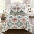 Donna Sharp April Patch- King Quilt Set, Measures 110 x 90, Includes 1 Quilt and 2 King Shams, Machine Washable