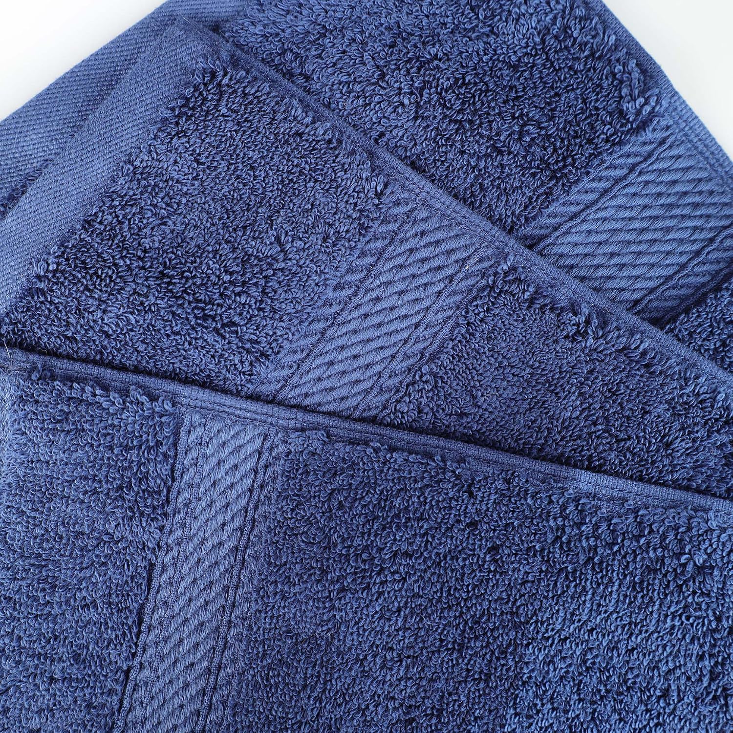 Superior Egyptian Cotton Pile 9 Piece Towel Set, Includes 3 Bath, 3 Hand, 3 Face Towels/Washcloths, Ultra Soft Luxury Towels, Thick Plush Essentials, Guest Bath, Spa, Hotel Bathroom, Navy Blue