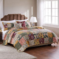 Greenland Home Antique Chic 100% Cotton Authentic Patchwork Quilt Set, 5-Piece Full/Queen