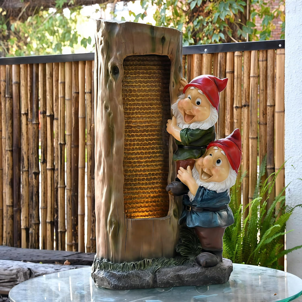 Top Outdoor Water Fountain Outside, Garden Water Fountain Decor for Gardens, Landscaping, Patios, Lawns (B)
