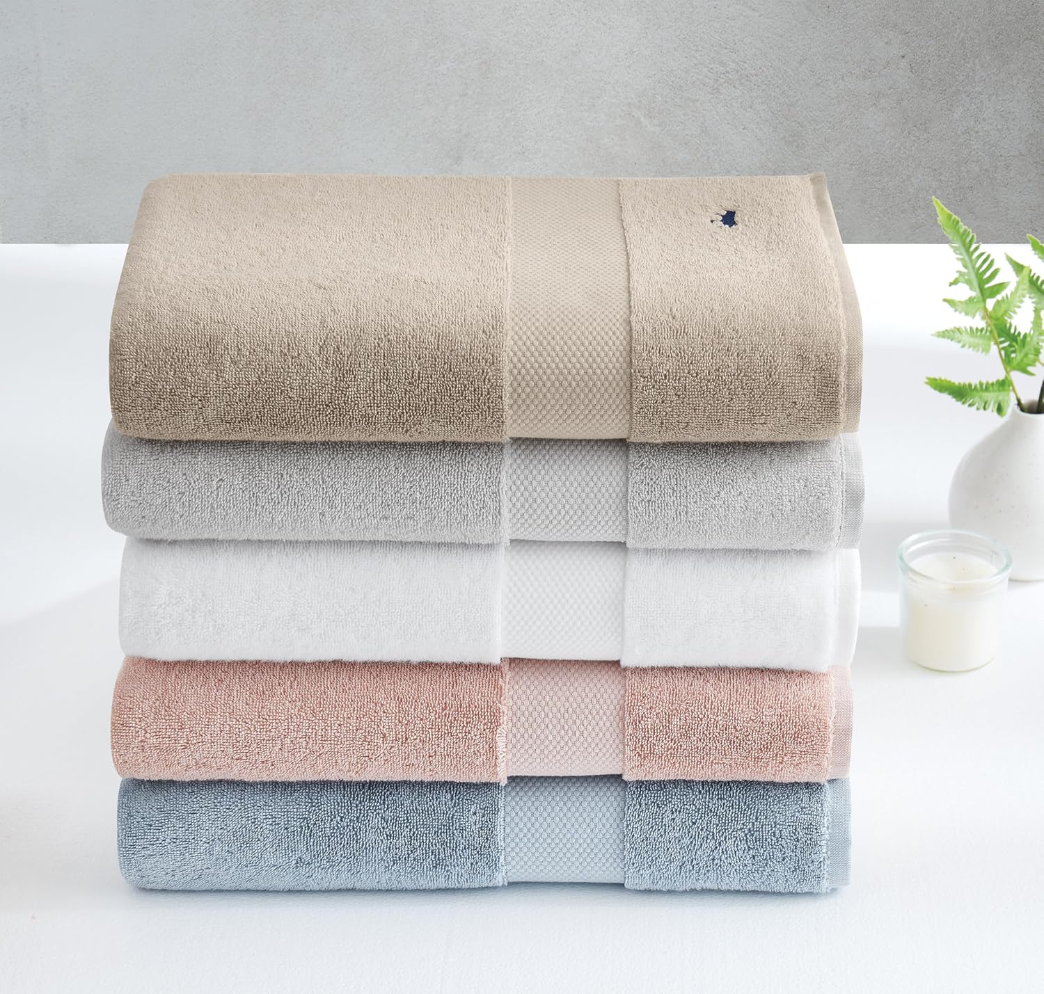 Turkish Cotton Towels Blue Cotton 2-Piece 2 Pack Bath Towel, Solid Color Themed, for Men and Women, Oeko-TEX Certified Confidence
