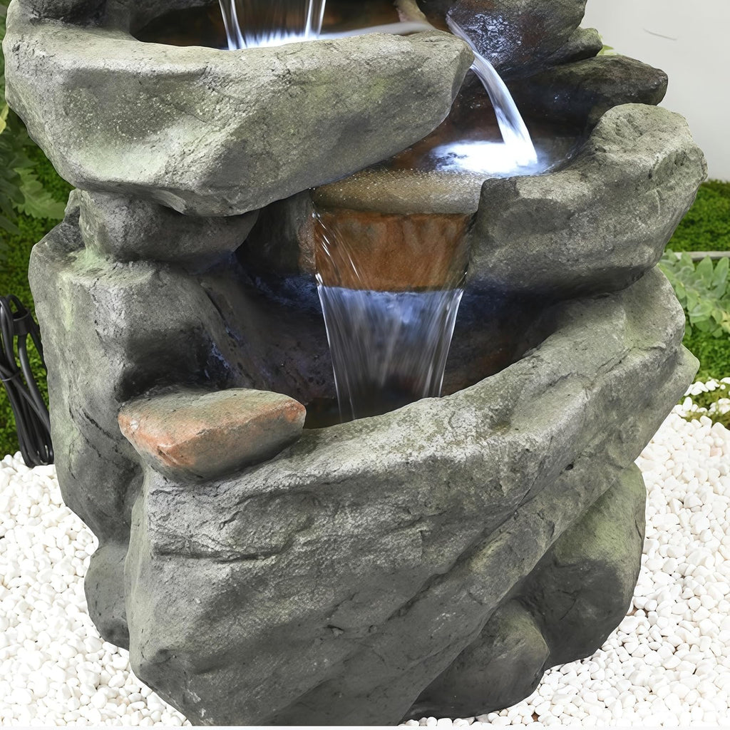 Top Outdoor Water Fountain Outside, Garden Water Fountain Decor for Gardens, Landscaping, Patios, Lawns (Large)