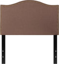 Flash Furniture Lexington Upholstered Twin Size Headboard with Accent Nail Trim in Camel Fabric