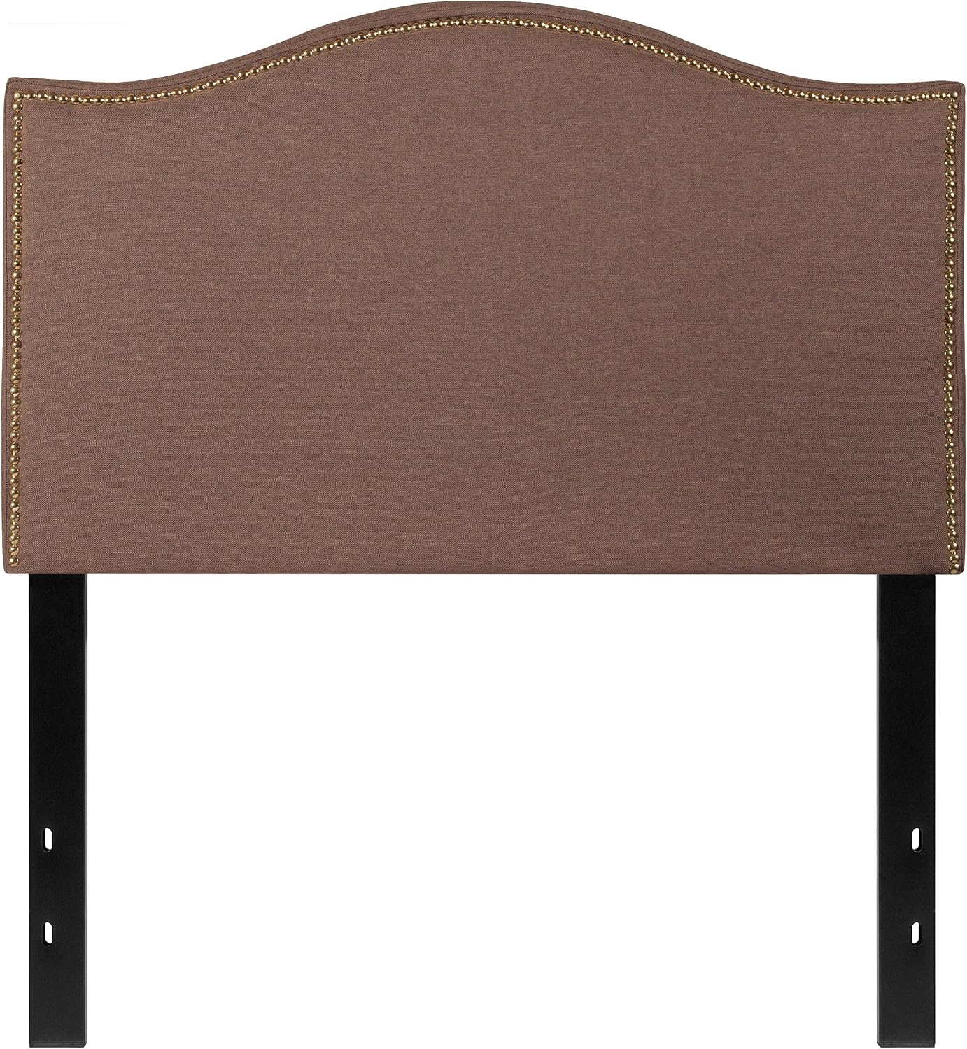 Flash Furniture Lexington Upholstered Twin Size Headboard with Accent Nail Trim in Camel Fabric